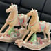 2 gingerbread rocking horses