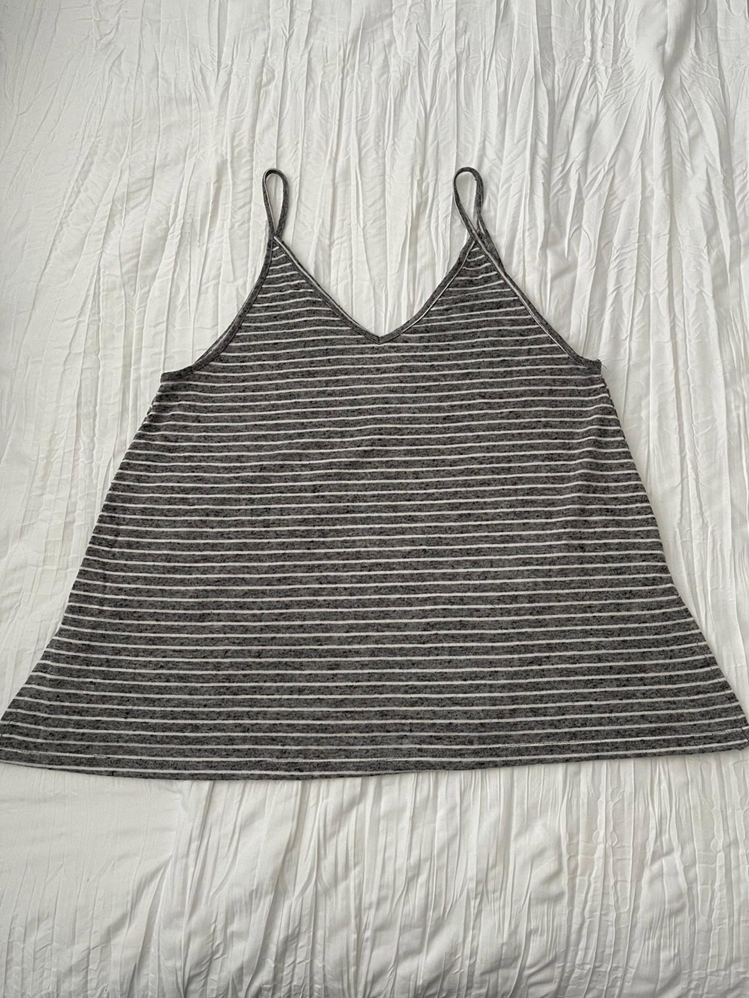 Grey striped tank