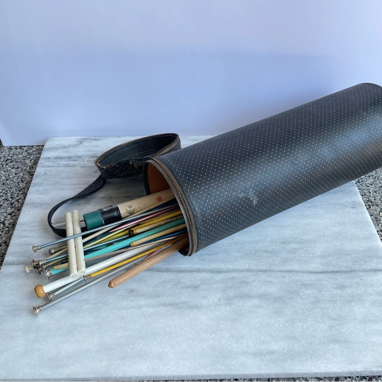 Vintage Huge Lot Misc Sized Knitting Crocheting Needles Pins Wood Plastic Metal