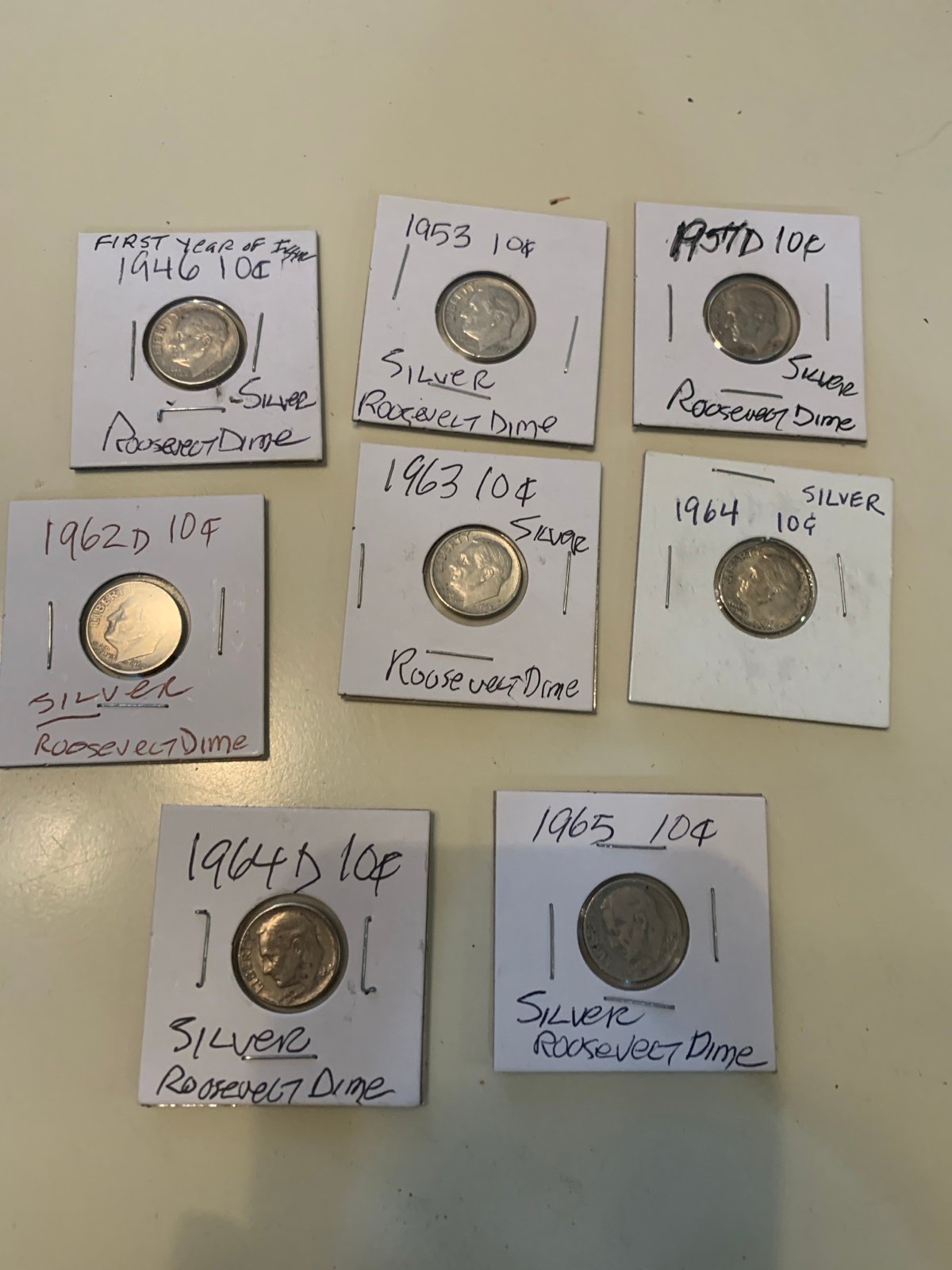 Vintage US Roosevelt, silver dimes