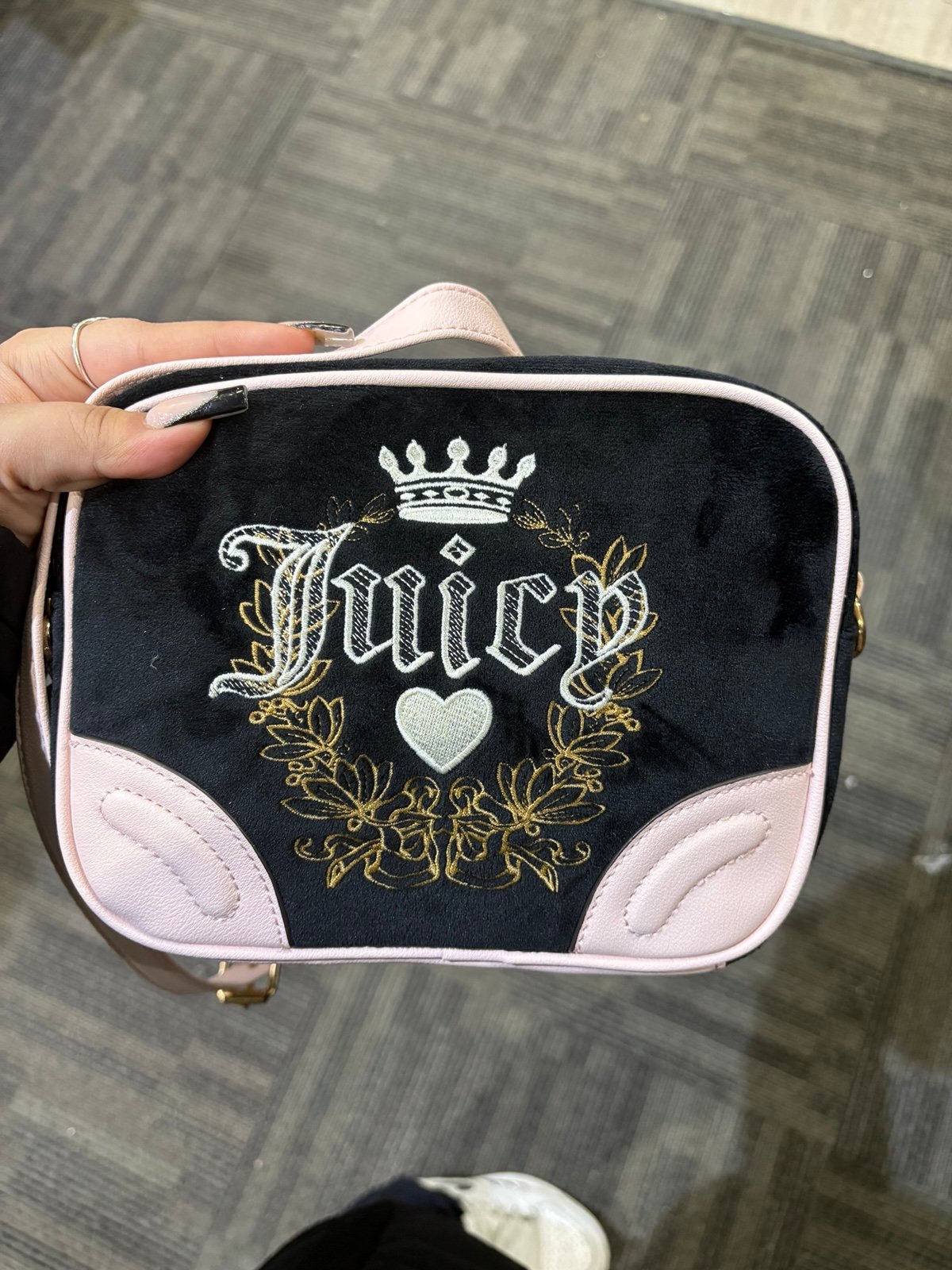 Juicy Couture black velvet bag
