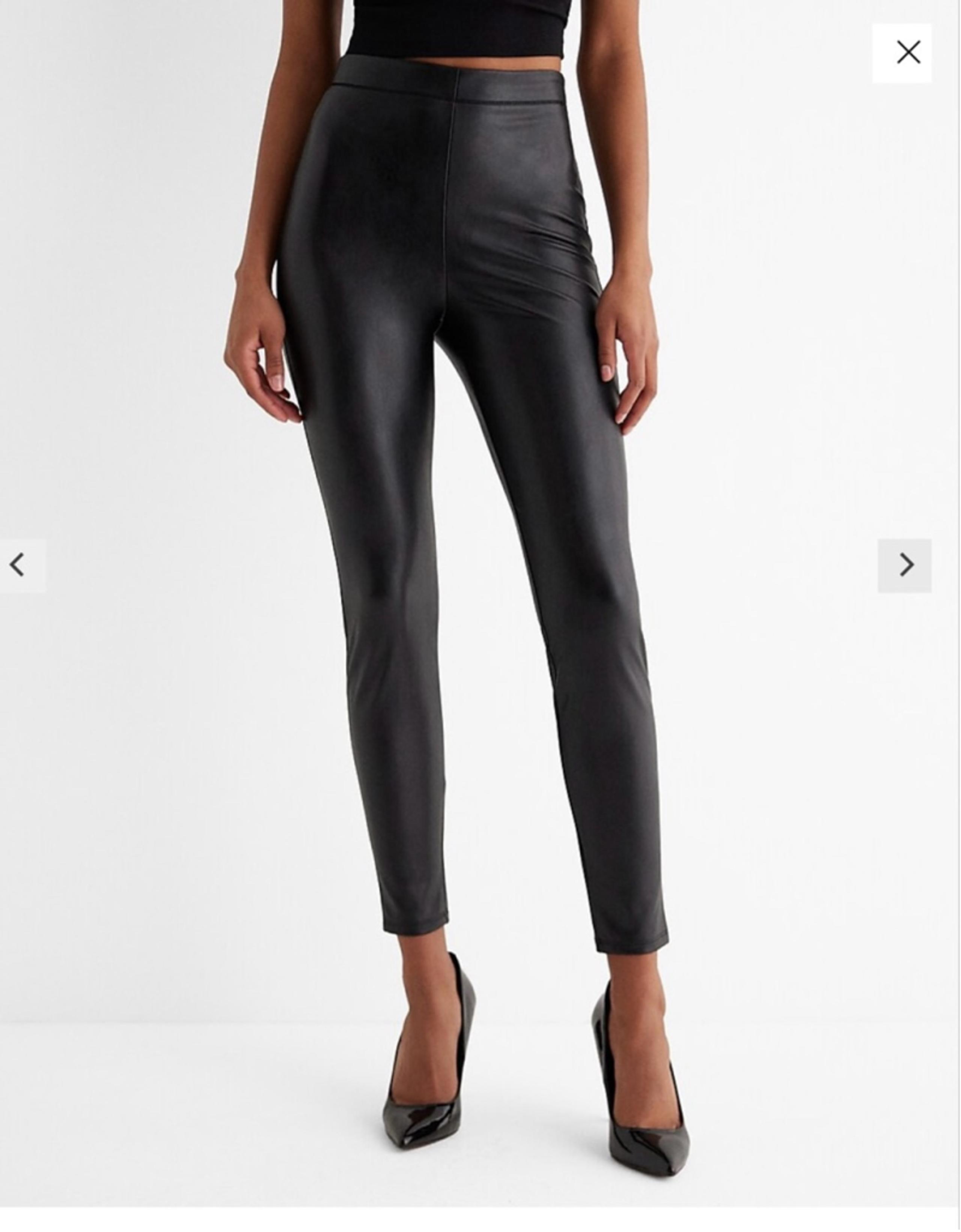 Express Faux Leather Leggings Black XS