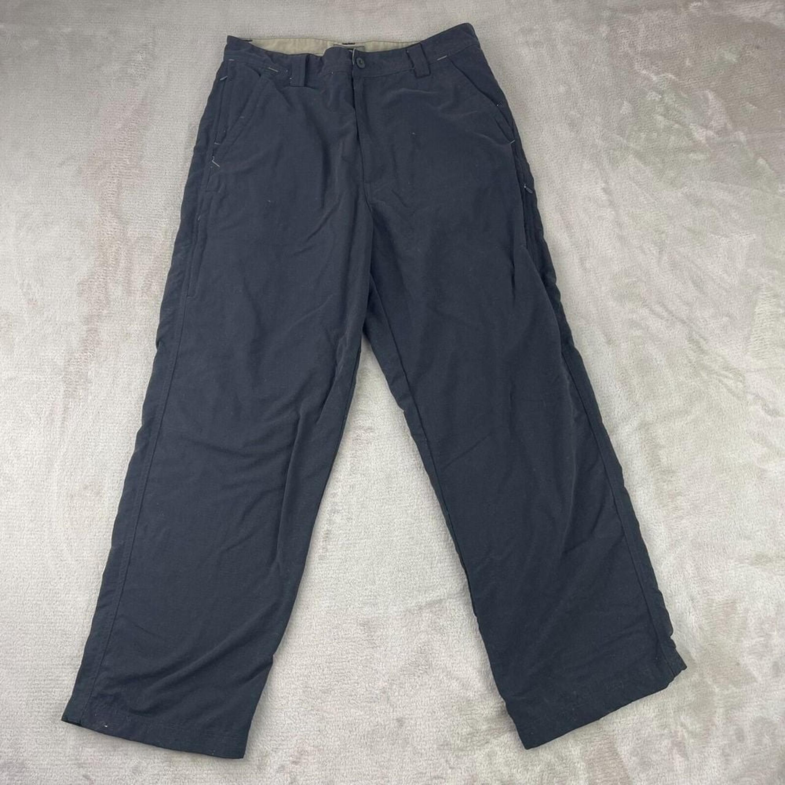REI Co op Adventure Pants Men 32 (Meas. 30x27) Black UPF 50+ Lightweight Hike