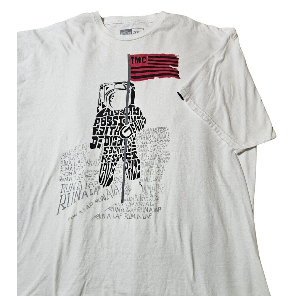 The Marathon Clothing Moon Man T-Shirt White Cotton Men's Size 3XL