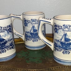 Heineken collectible beer mugs set of 3