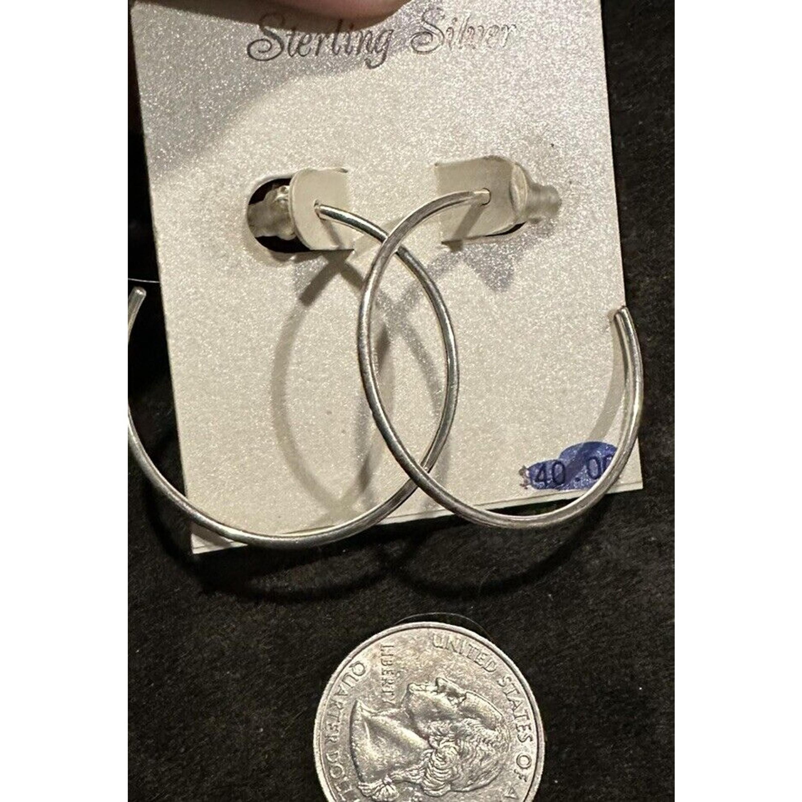 Simple Kohls 925 Sterling Silver Hoops Earrings Southwestern Hoop NIP $40