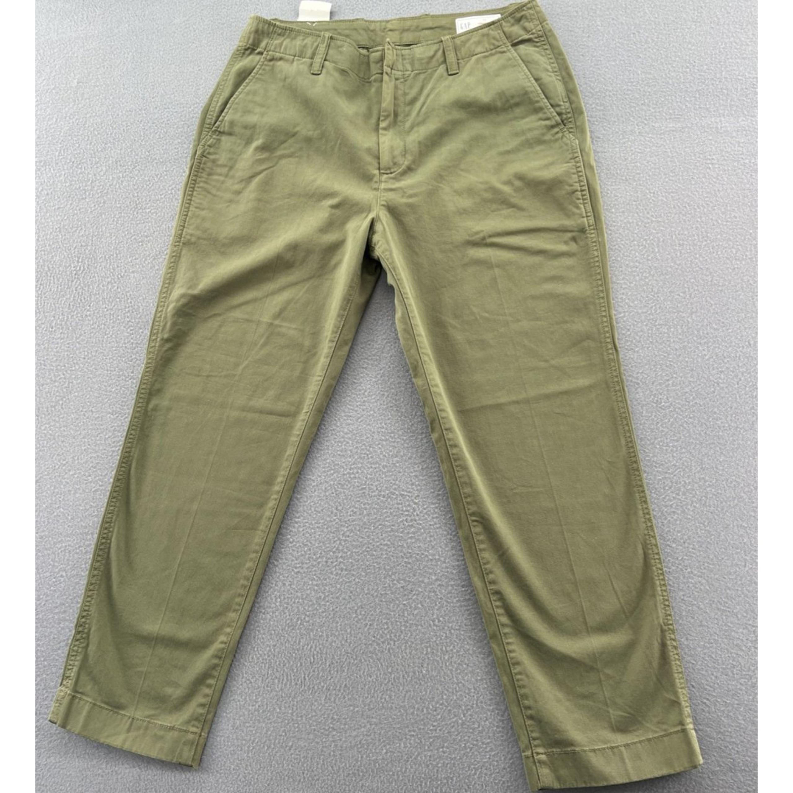Gap Pants Women’s Sz 12 Green Chinos Downtown Khakis Flat Front