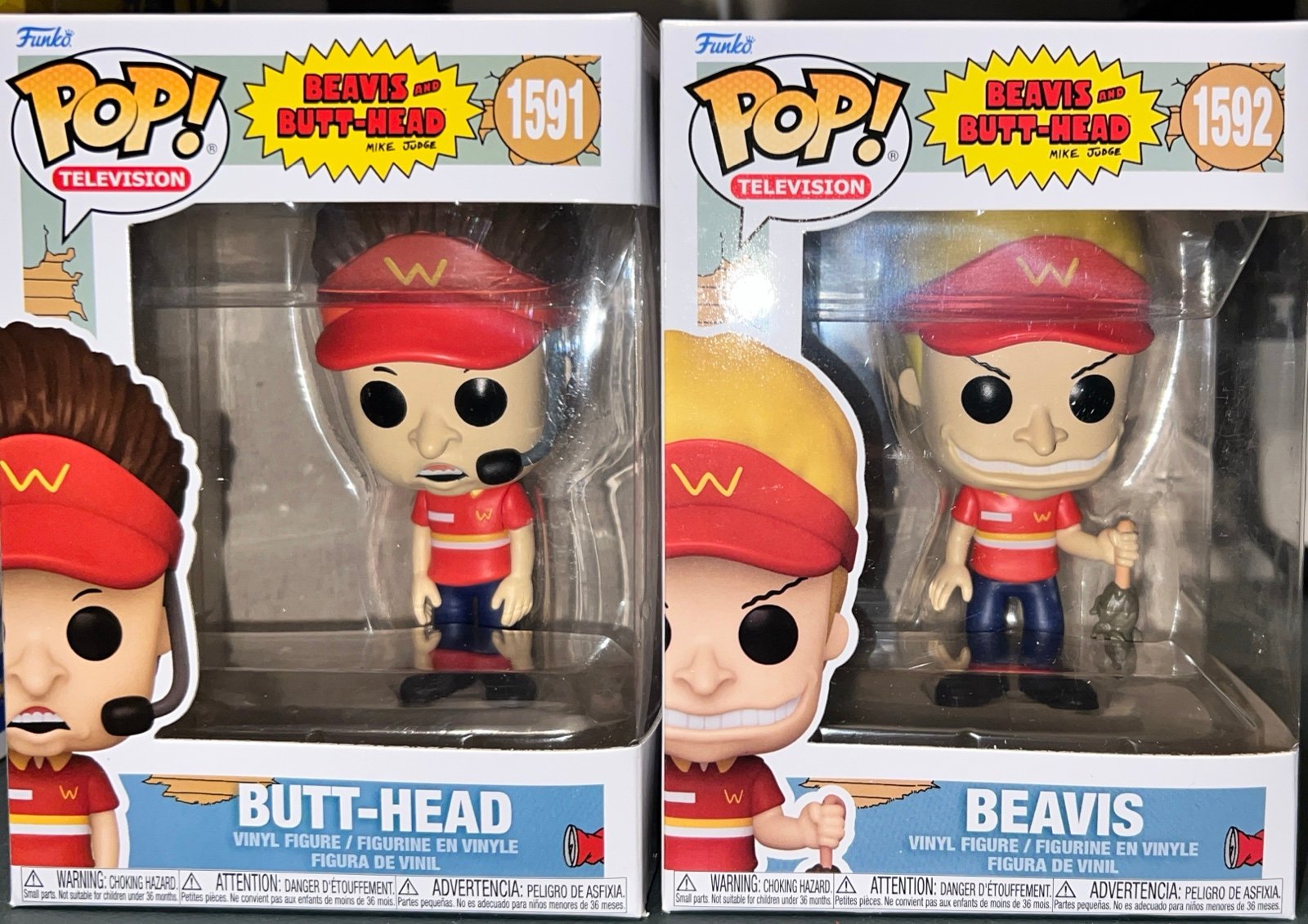 Funko Pop 1591 and 1592 Beavis and Butt-Head