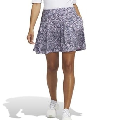 Adidas Bliss Lilac Printed Frill Golf Skorts Short/Skirt Combo Size Large EUC