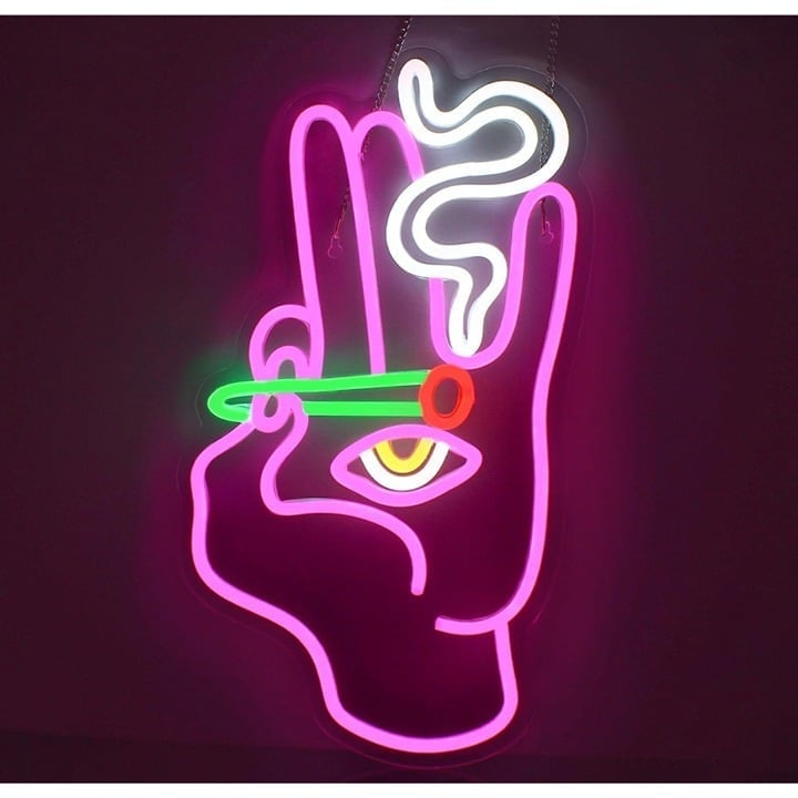 New Evil Eye LED Neon Sign Light Hamsa Sign for Wall Décor Bar Pub Cafes Party