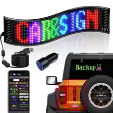 59.00 VALUE Bluetooth App Control LED Sign, Flexible USB 5V LED Car Programable