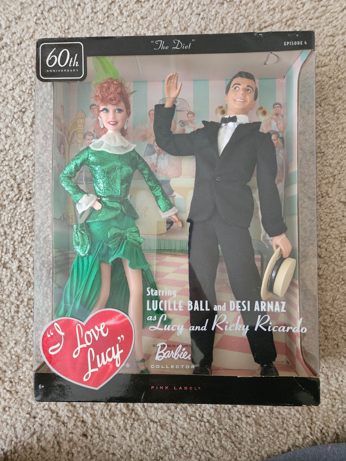 I Love Lucy 60th Barbie Doll The Diet Episode 4 Ricky Ricardo Mattel T7901