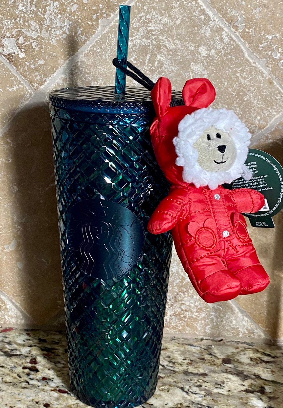 Starbucks Emerald Green Holiday Cup & Plush Ornament