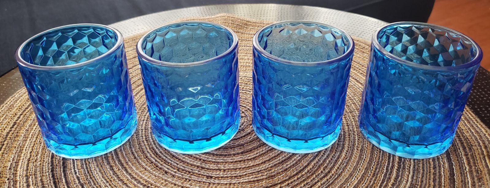 Beautiful Blue Glass Votives for Your Special Event