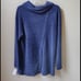 NEW SOFT SURROUNDINGS Chalet Tunic Top Chenille Button Back Blue L