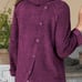 NEW SOFT SURROUNDINGS Chalet Tunic Top Chenille Button Back Blue L