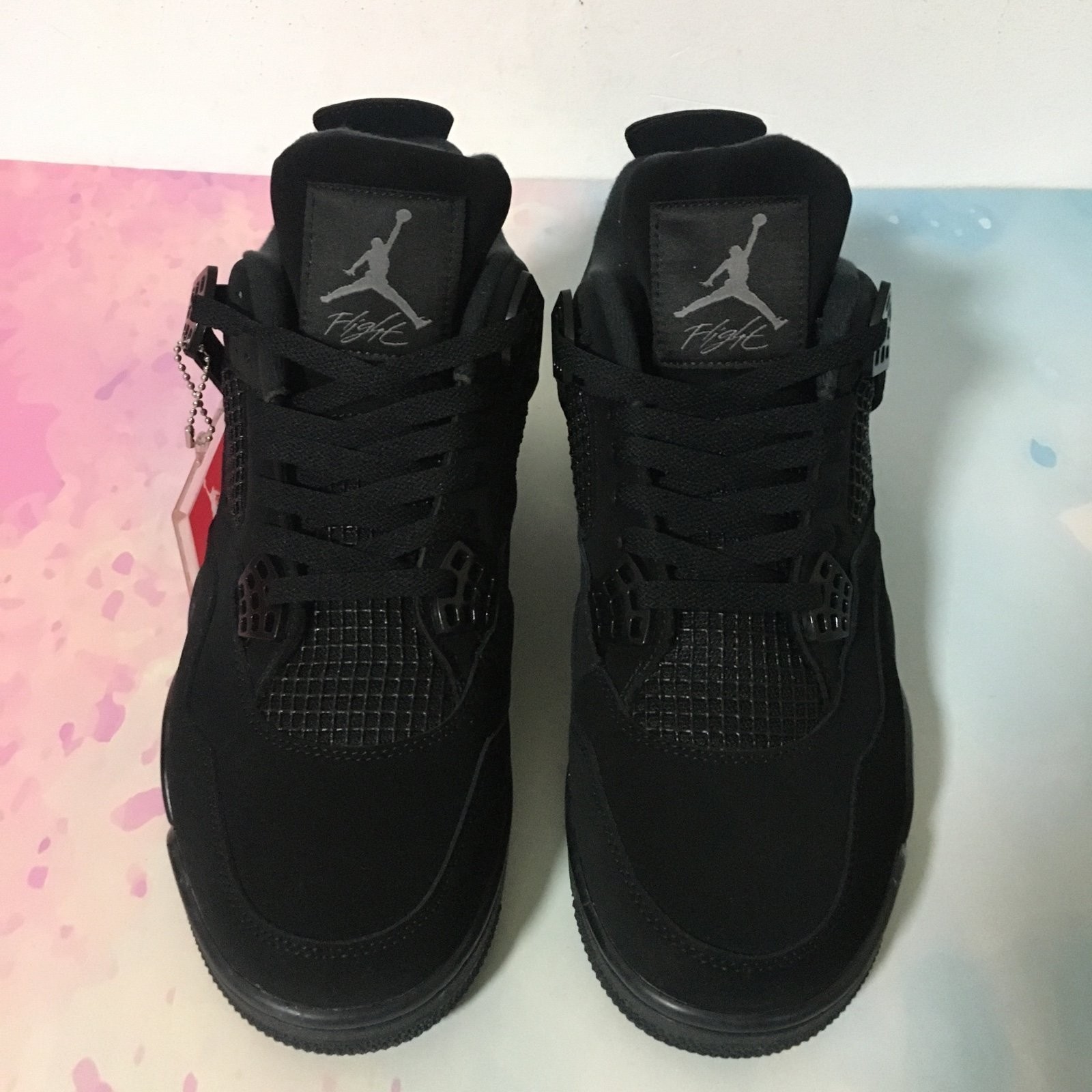 Jordan men black cat 4 retro shoes