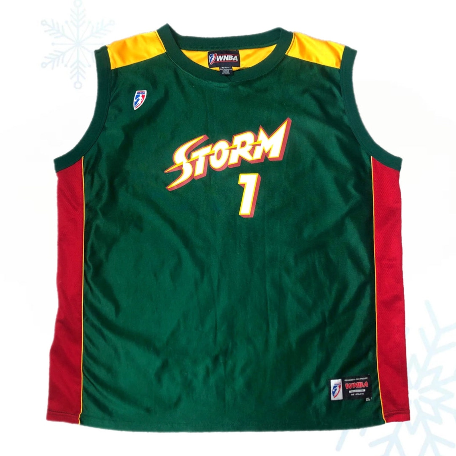 Vintage WNBA Seattle Storm Green Basketball Jersey XXL Unisex