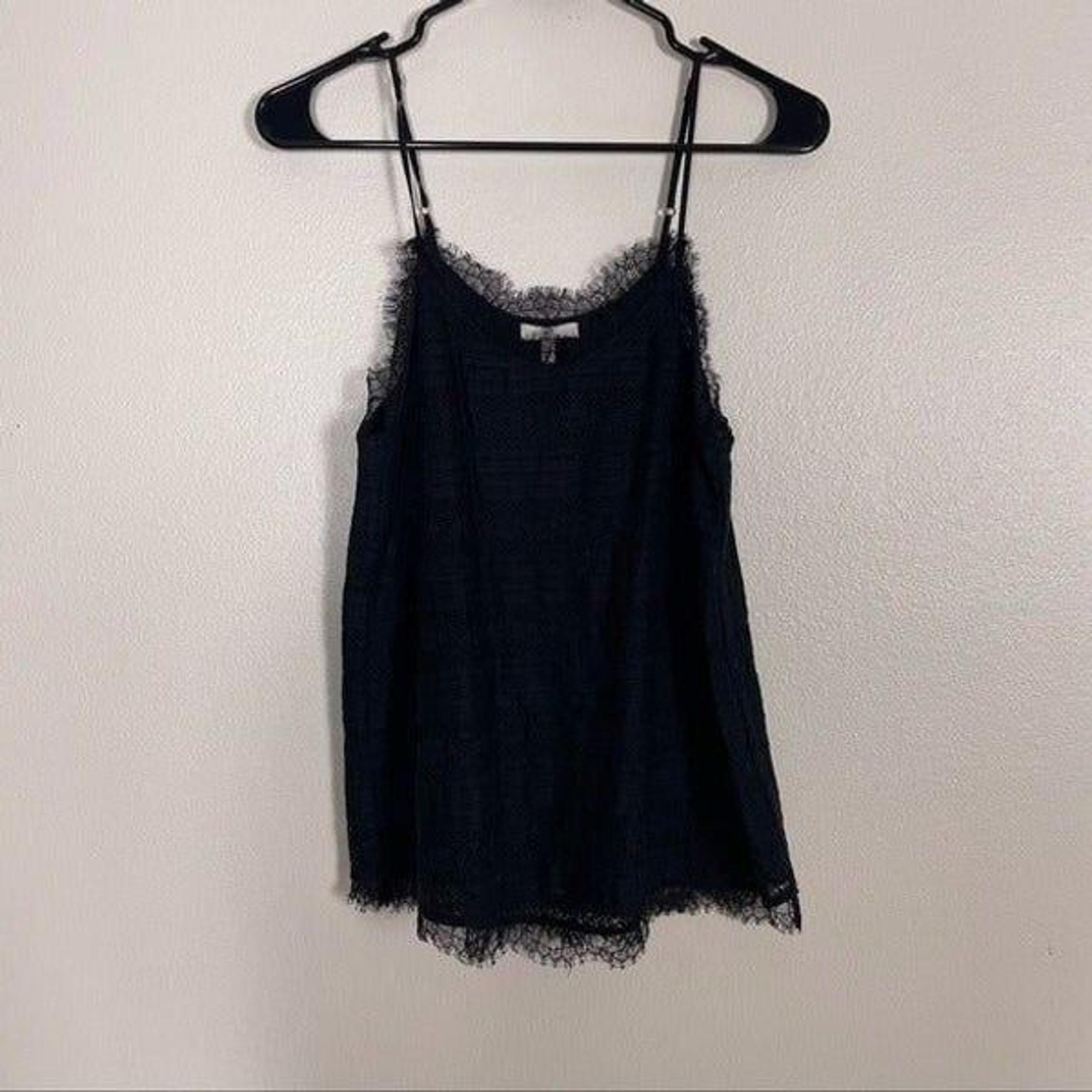 ASO TVD Joie Black Lace Silk Blend Cami Tank Top