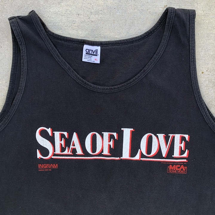 Rare Vtg 1989 Al Pacino Movie Sea Of Love Black Tank Top Shirt - Size XL