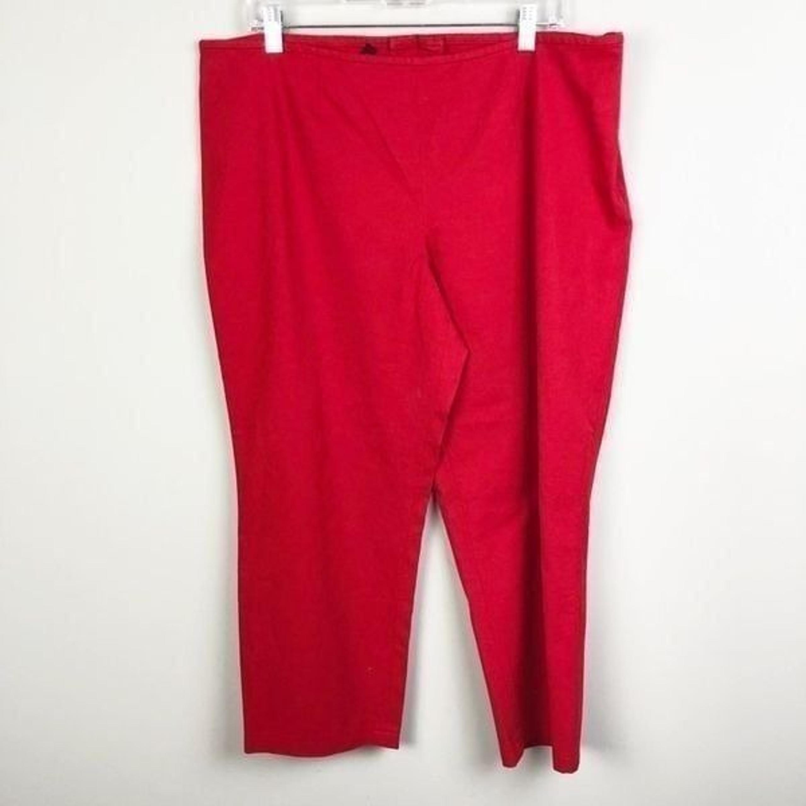 ESCADA | Red Side Zip Capri Length Pants Cotton Women’s Size 46 (US 16/18)