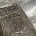 Vintage Y2K Brown Mek Denim Embroidered Baggy Jeans Size 40 x 34