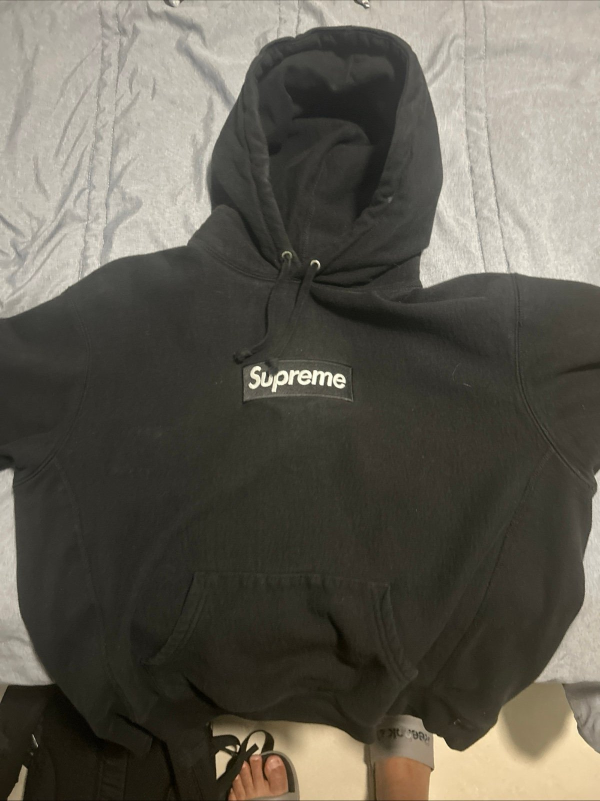 Black 2021 Box logo Supreme hoodie