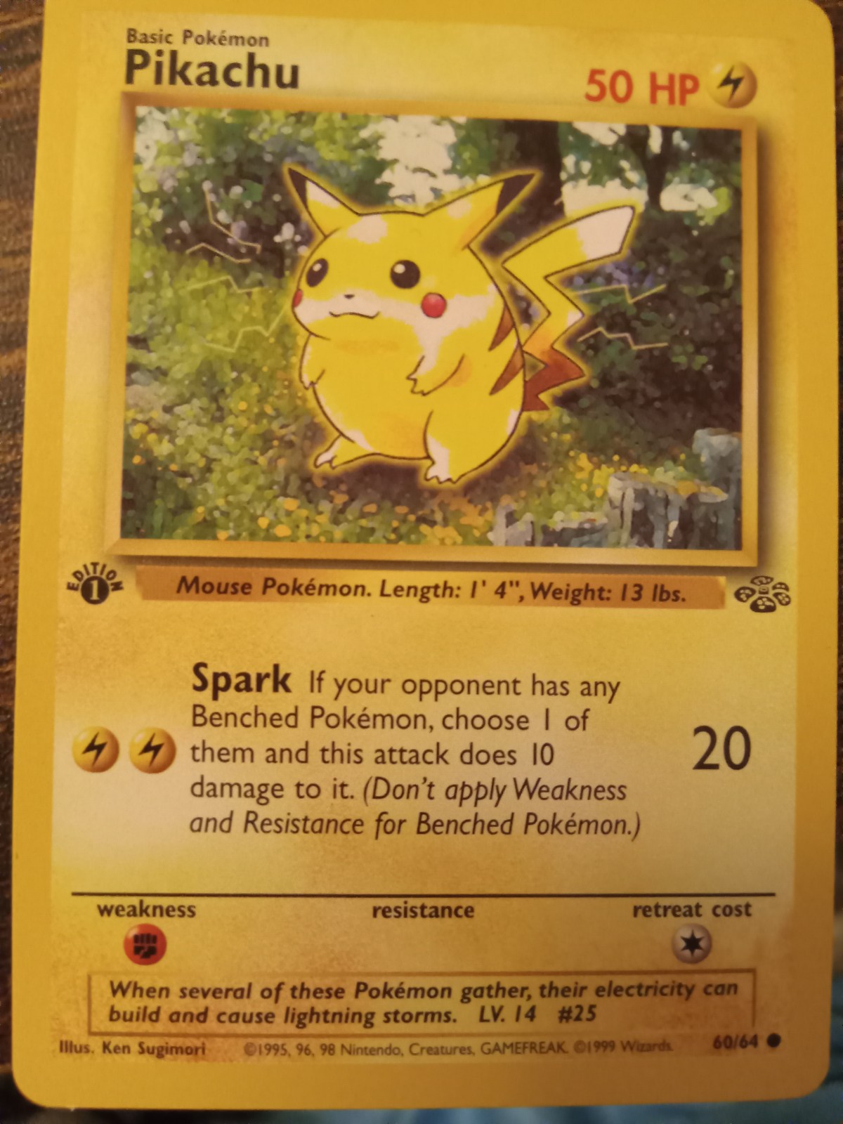 PIKACHU 1ST EDITION HOLO SHADOWLESS RED CHEEKS