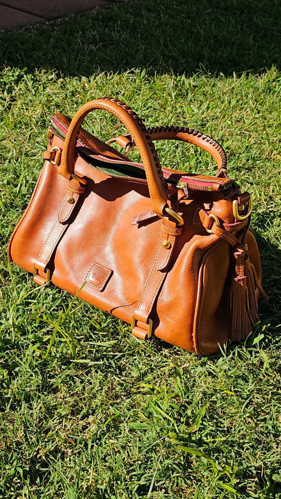 Dooney Bourke bag Florentine leather brown satchel