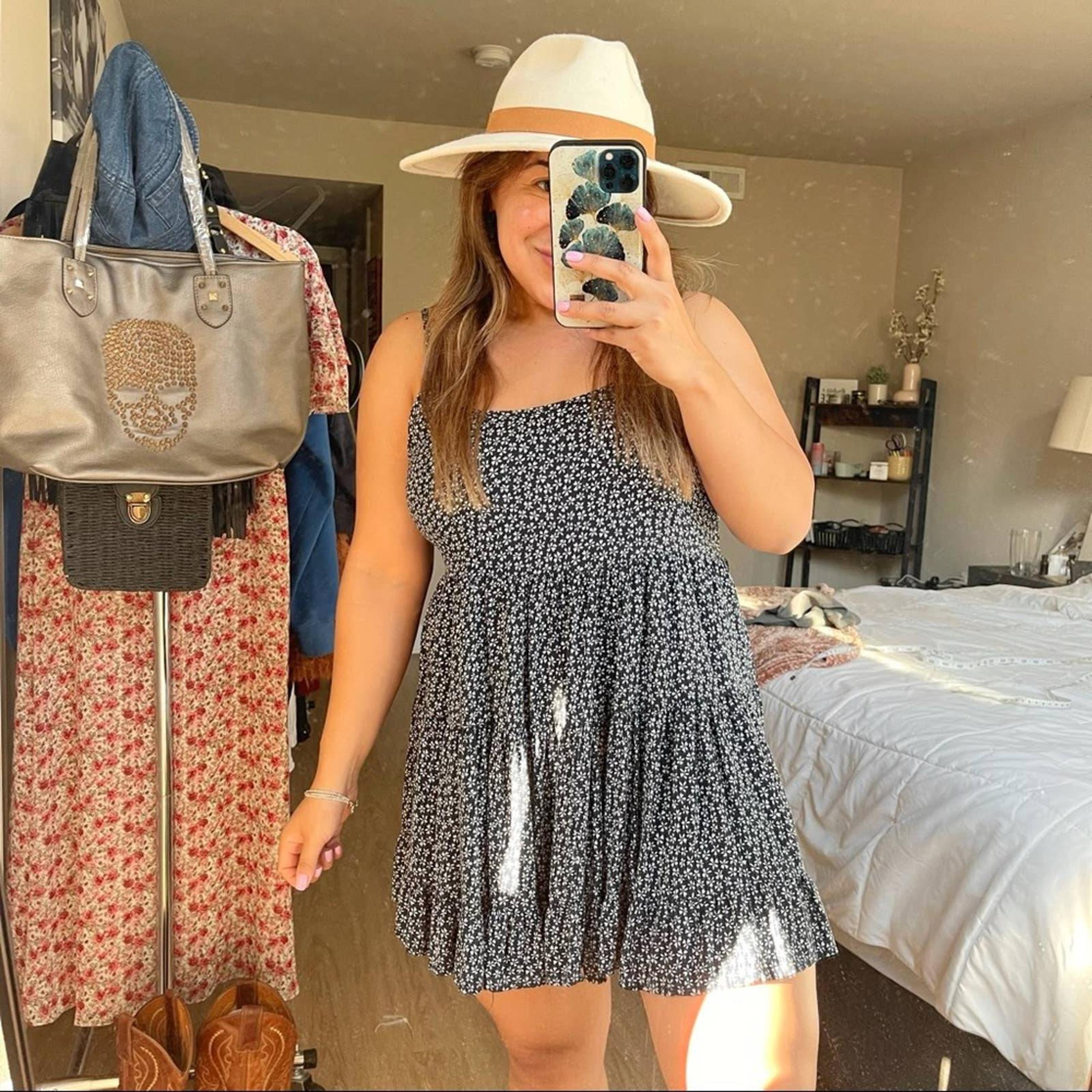 | Floral Blue Jada Mini Dress - Brandy Melville