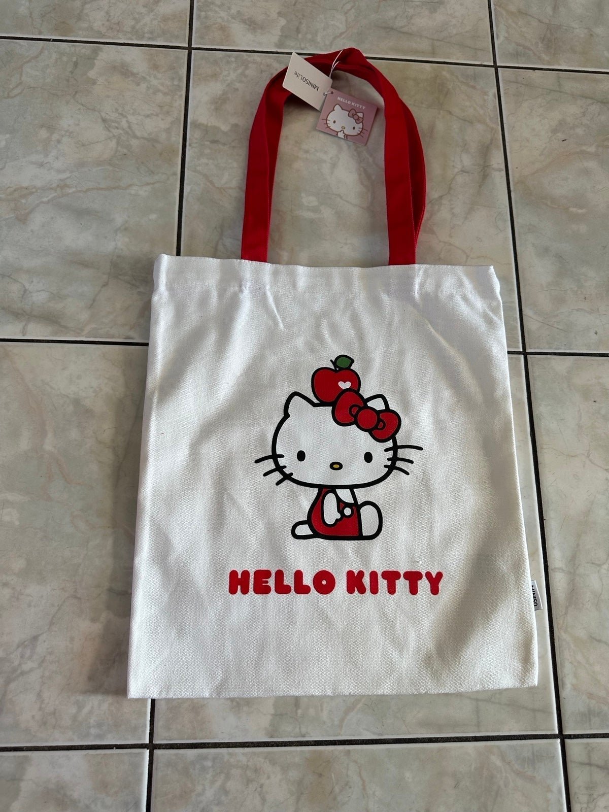 Tote bag online kanvas miniso