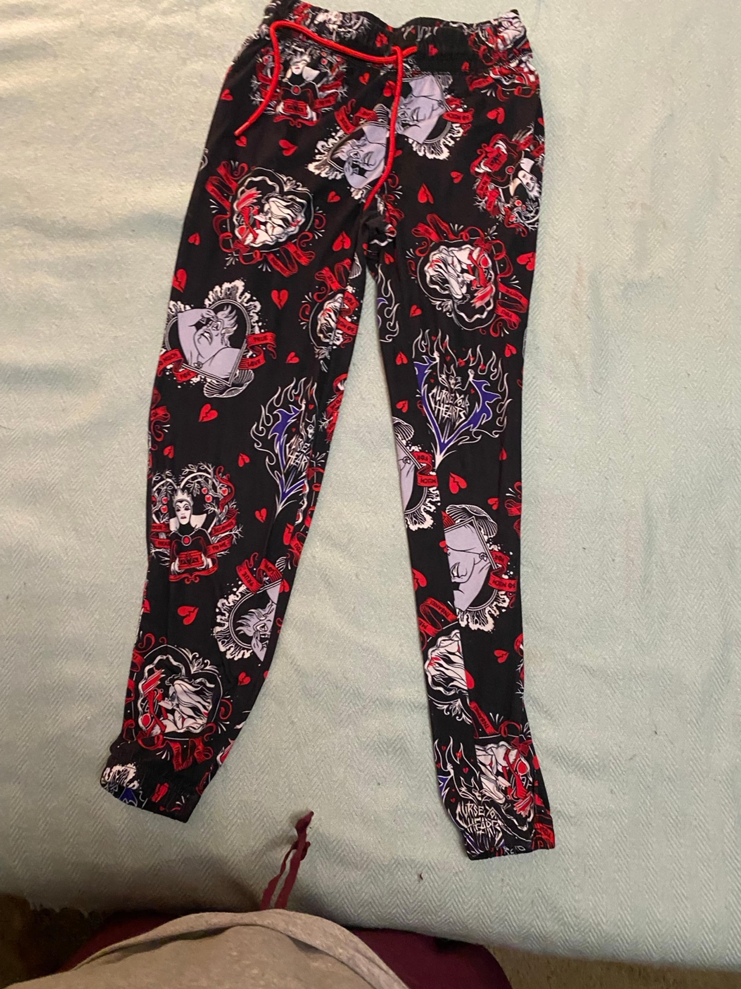 Disney villainous women joggers sleep pants size extra small