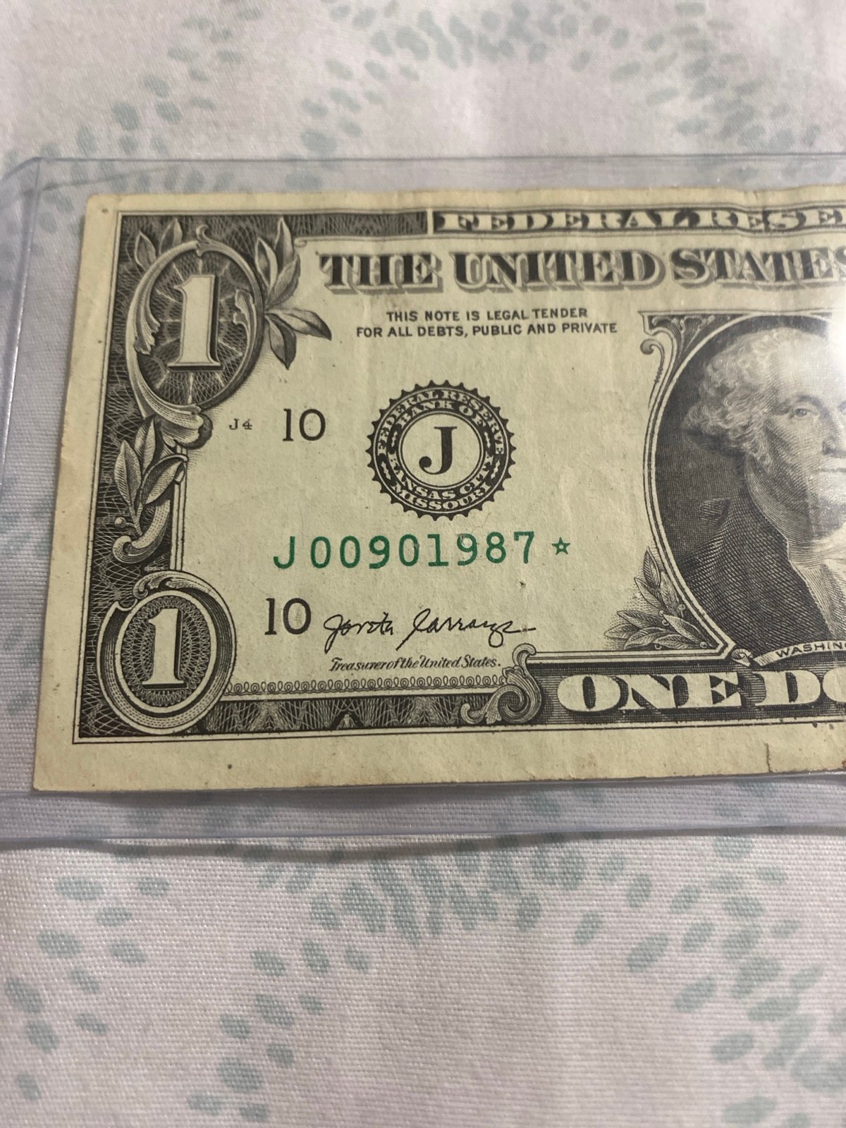 1 Dollar Bill Star Note