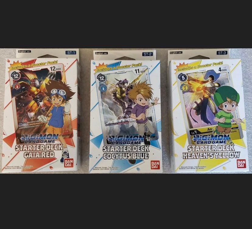 Digimon 2021 Card Deck set of 3 decks