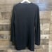 100% SILK EILEEN FISHER black with dark gray print OPEN FRONT CARDIGAN SZ M EUC
