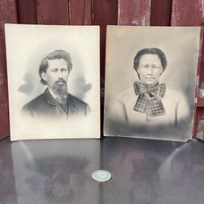 19th Century Crayon Portrait Photographs