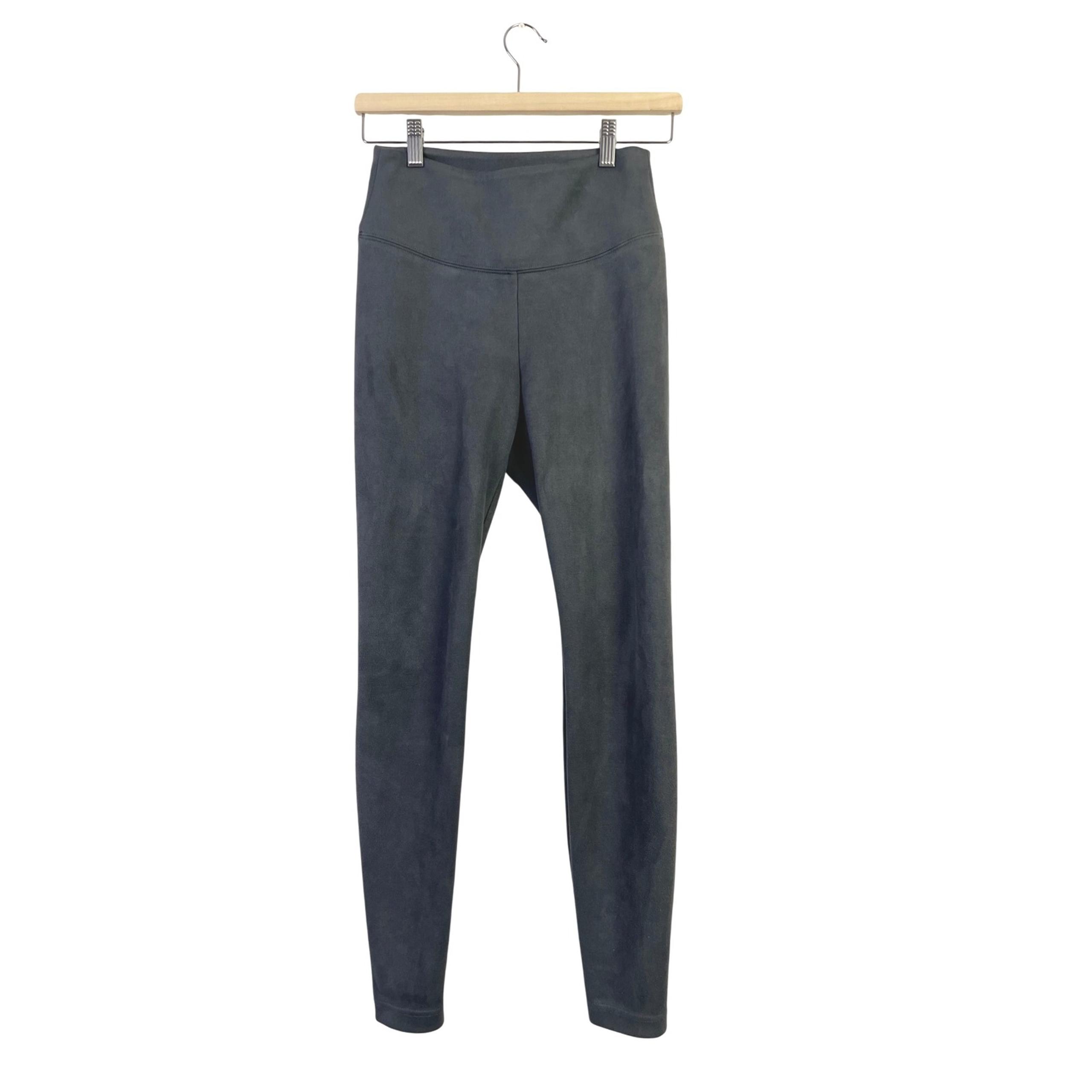 Runway Gray Faux Suede Leggings High Waist Athleisure 2 - White House Black Market