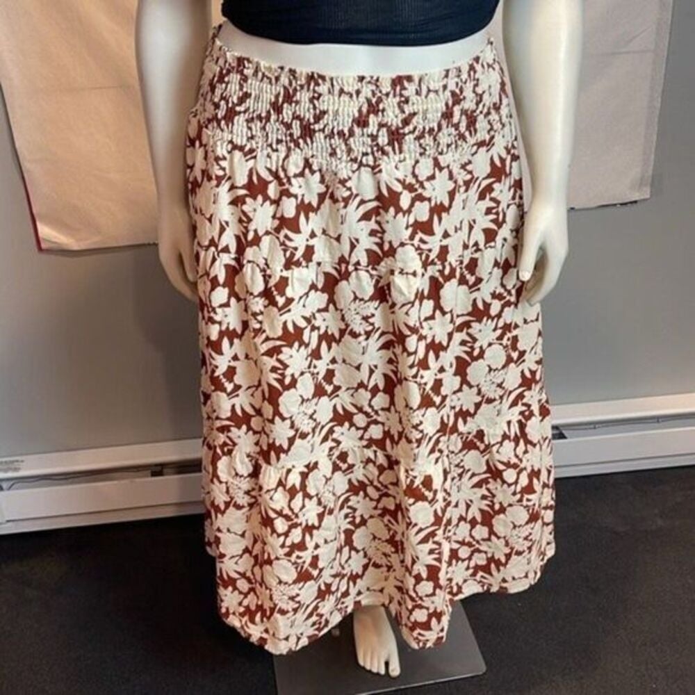 Universal Thread Cottagecore Floral Plus 3X Skirt Tiered Cotton Peasant
