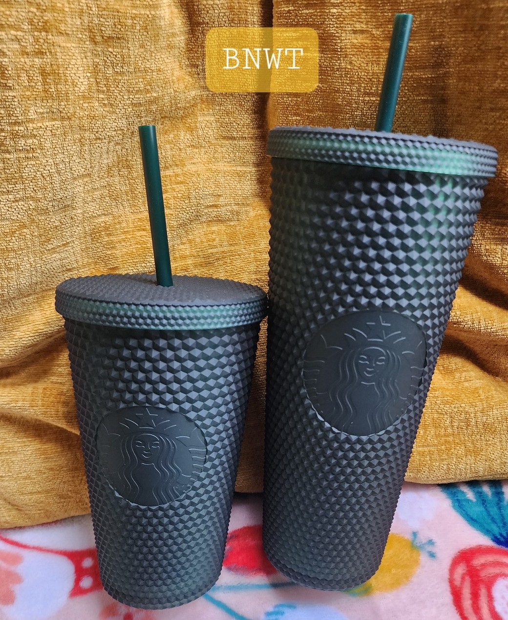 Starbucks Green Matte Soft Touch Studded Tumbler Set