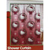 New Hello Kitty Holly Berry Christmas Wreath Shower Curtain 70X72, Curtain Hooks