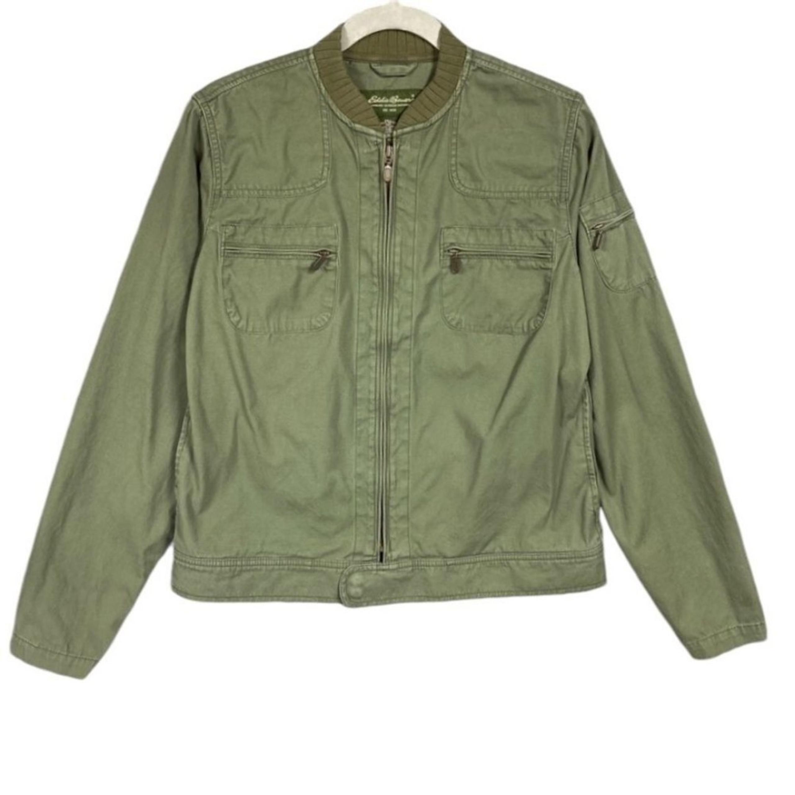 Eddie Bauer Army Green Military Utility Jacket Womens Sz M