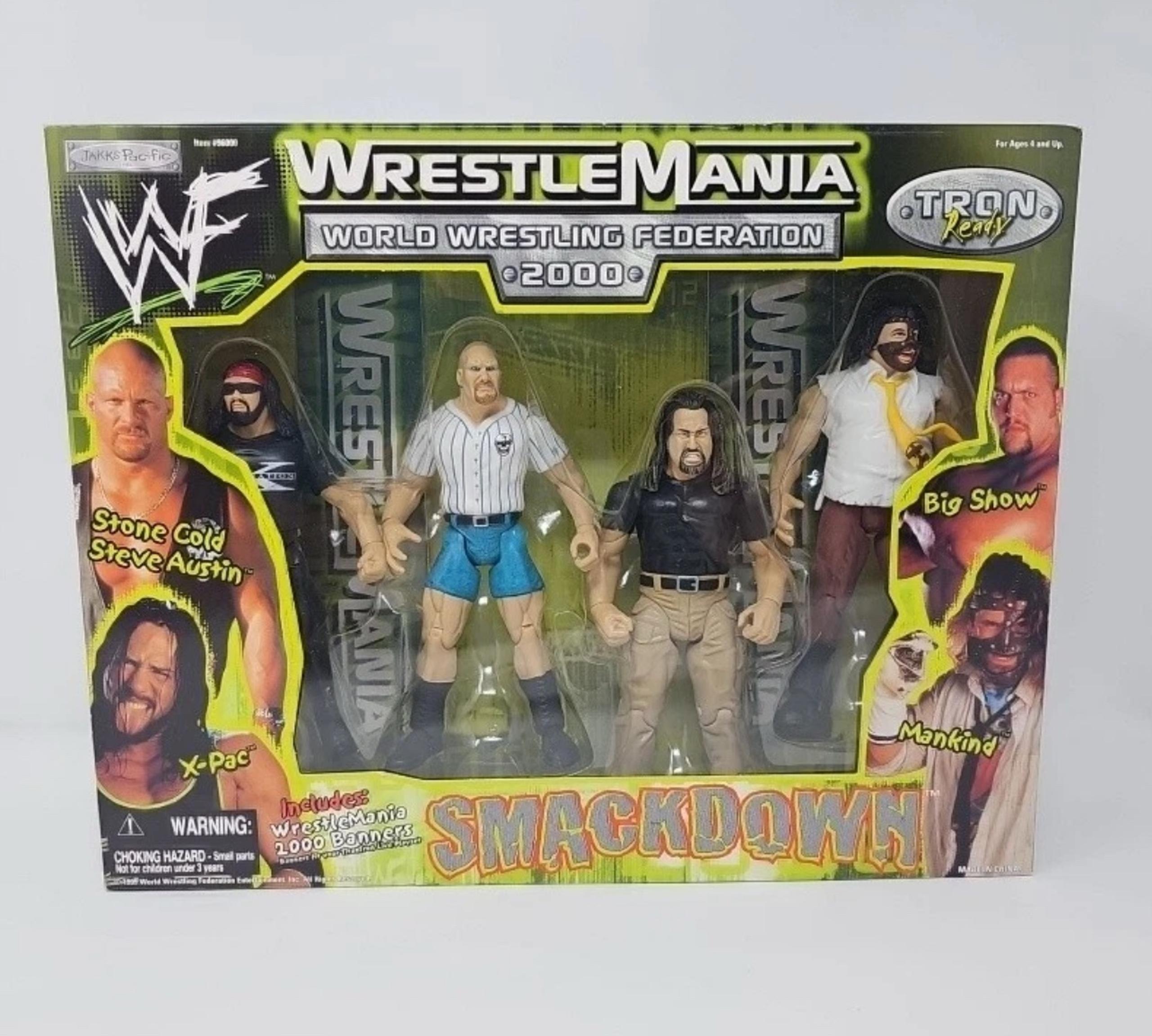 WWF JAKKS Pacific WrestleMania 2000 4 pk