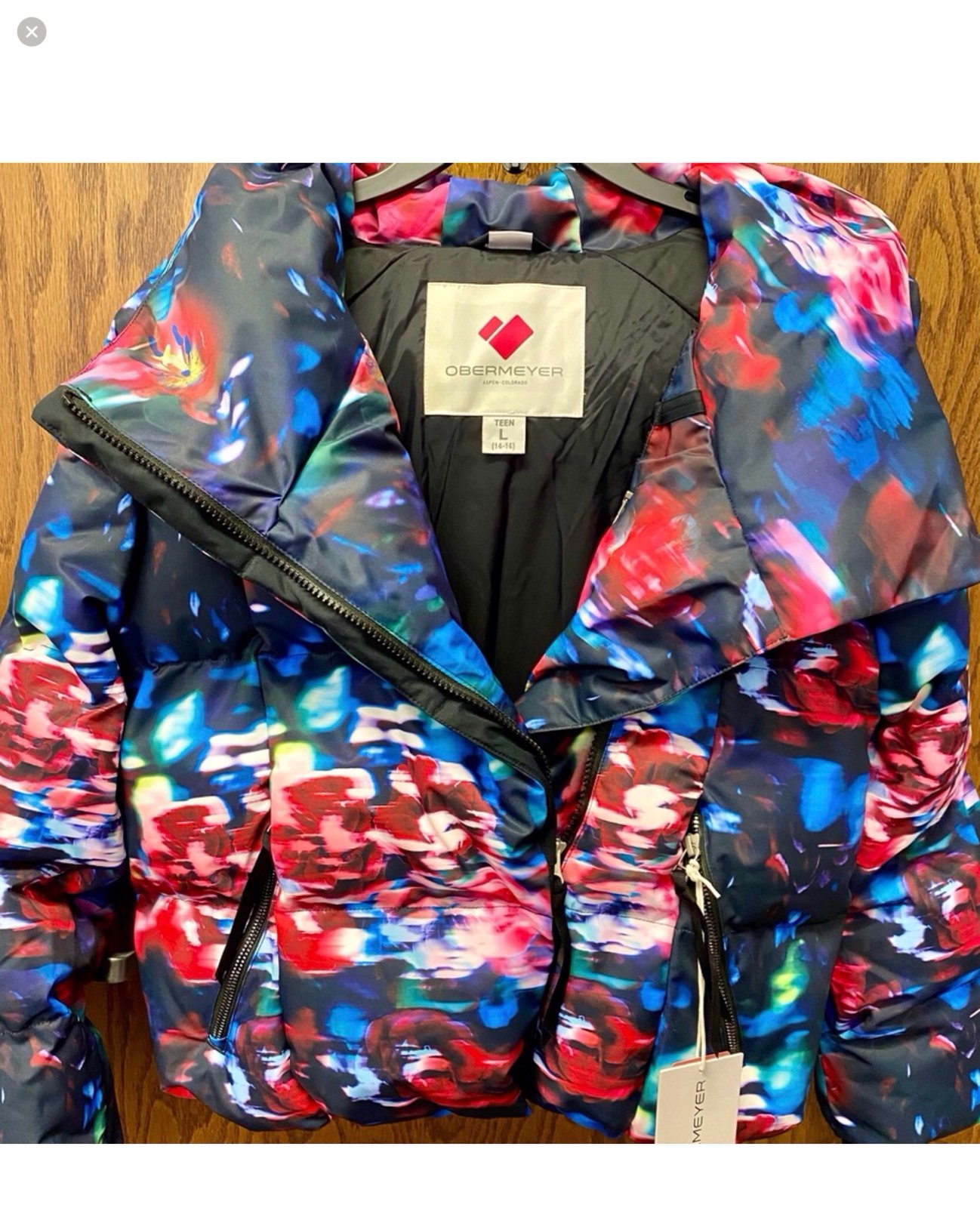 Obermeyer Girls Isla Ski Jacket Size Lg 14/16 in Bloominescence. NWT MSRP $229.