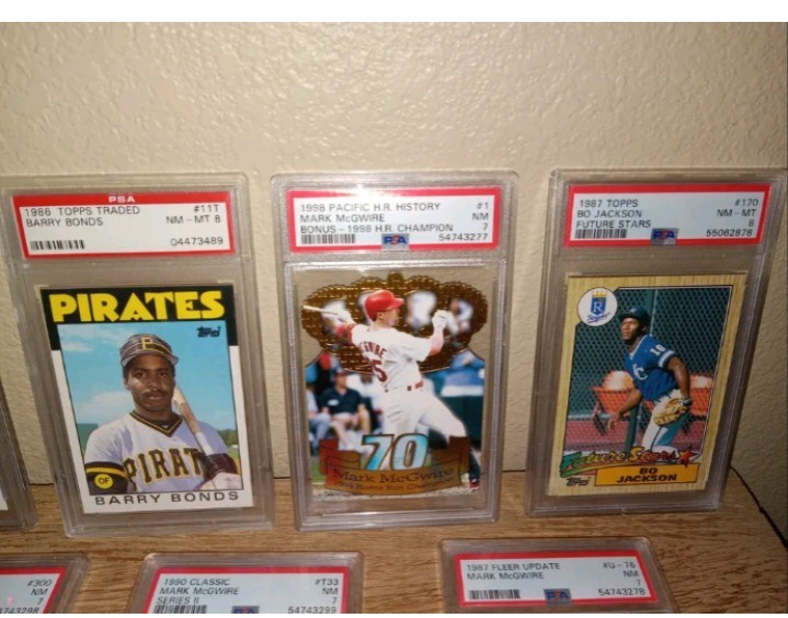 PSA graded lot of 9 contains 7s & 8s bundle package