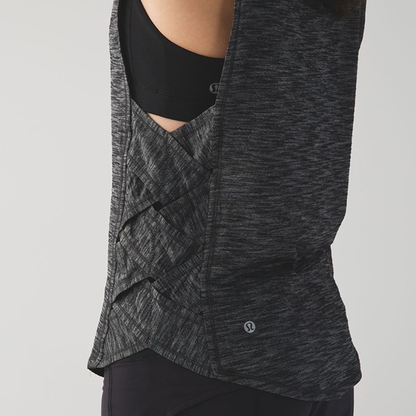 NEW Lululemon Var-City Muscle Tank Top Heathered Black size 8