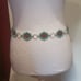 Silvery Turquoise style & Red Pine Stone Embellished Waist Chain belt nwot