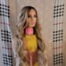wavy h.d ash blonde balayage lace wig