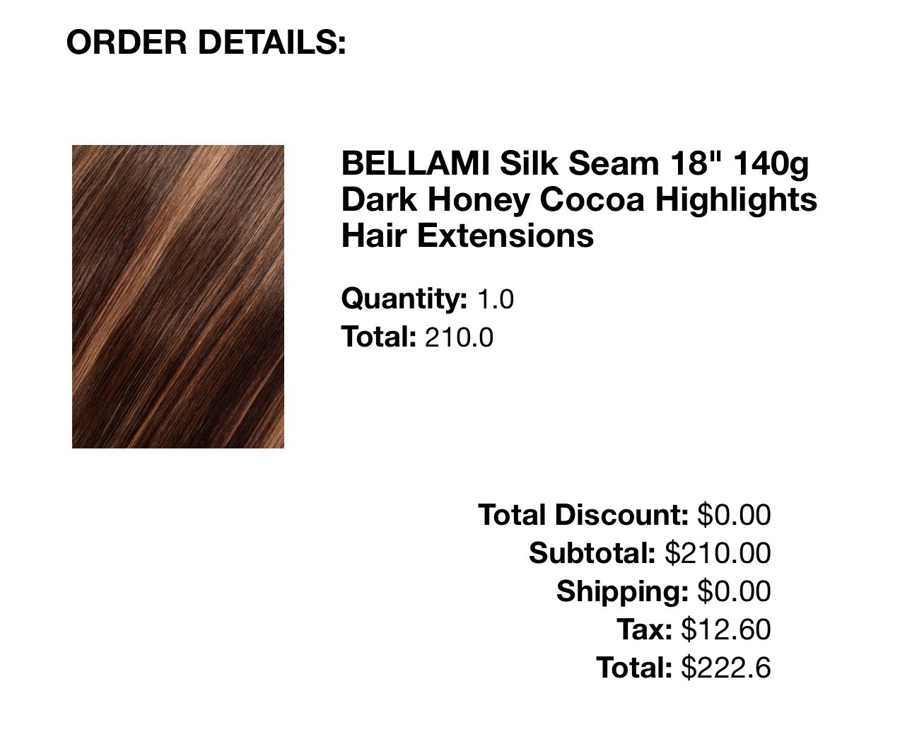 Bellami clip in extension