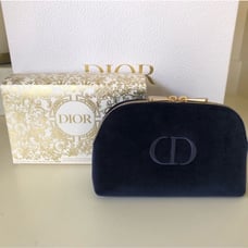 Dior Beauty velvet navy pouch