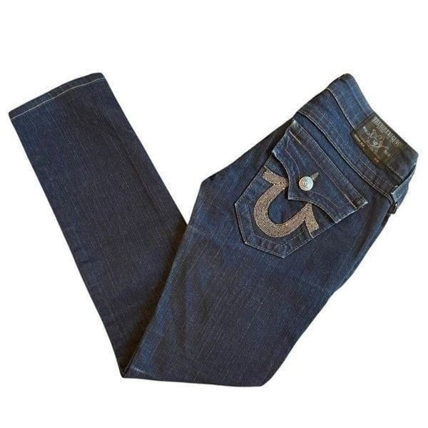 True Religion Dark Wash Julie Skinny Jeans - Women's 24